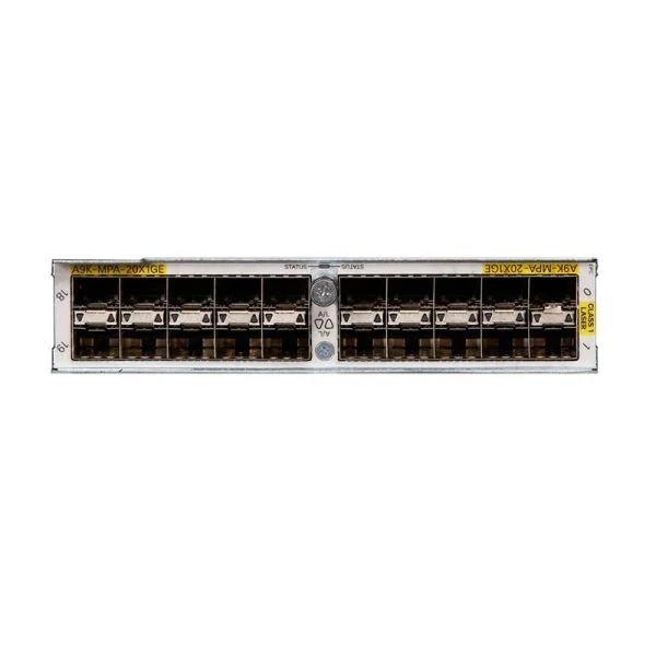 A9K-MPA-20x1GE, Cisco ASR 9000 Router Modular Port Adapter, 20x1GE ports/Hot-swappable/Modular design